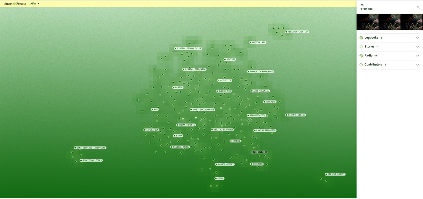स्मार्ट वन एटलस: टैग पैनल दिखाते हुए होमपेज स्क्रीनशॉट। सामान्य ज्ञान के साथ स्मार्ट वन, 2025.